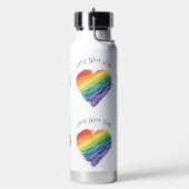 レインボースクライブルハートウォーターボトル ウォーターボトル (左面)