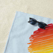 レインボースクライブルハートビーチタオル ビーチタオル (インサイチュ)