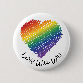 レインボースクライブルハートボタン 缶バッジ