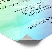 レインボースクリプト赤ちゃんシャワー希望 ポスター (角)