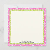 レインボースクロール葉ダマスク結婚式 招待状 (裏面)