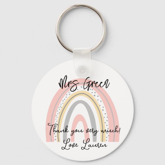 レインボースクール先生 キーホルダー (正面)