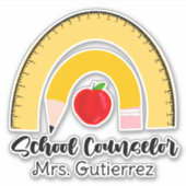 レインボースクール用品学校相談員名 シール (正面)