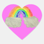 レインボースケッチシール ハートシール (正面)