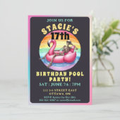 レインボースケルトン誕生日 招待状 (スタンド正面)