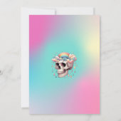 レインボースケルトン誕生日 招待状 (裏面)