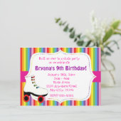 レインボースケートで滑るスケートパーティの招待状 招待状 (スタンド正面)