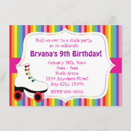 レインボースケートで滑るスケートパーティの招待状 招待状