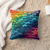 レインボースケールパターン クッション (ブランケット)