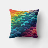 レインボースケールパターン クッション (裏面)