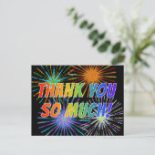 レインボースタイル「ありがとうございました! 」,花火が見える ポストカード (スタンド正面)