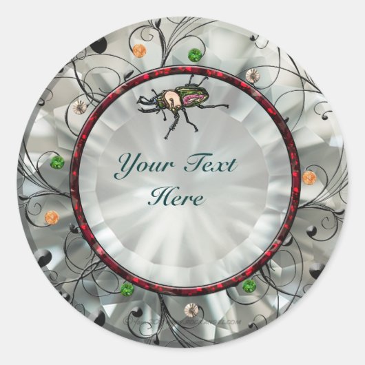 レインボースタグビートル ラウンドシール (正面)