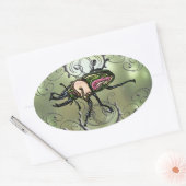 レインボースタグビートル 楕円形シール (封筒)