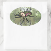 レインボースタグビートル 楕円形シール (バッグ)