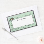 レインボースタグビートル 長方形シール (封筒)