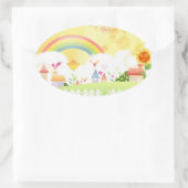 レインボースタンプ 楕円形シール (バッグ)