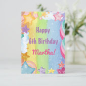 レインボースターきらめくキュートハッピーバースデー カード (スタンド正面)