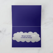 レインボースターとクラウドハッピーバースデーを友人に カード (内部)