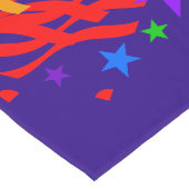 レインボースターとストリーマー ロングテーブルランナー (コーナー)