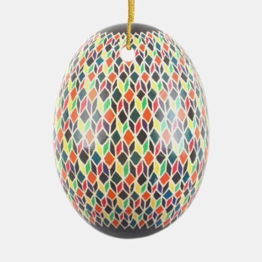 レインボースターエッグオーナメント セラミックオーナメント (正面)