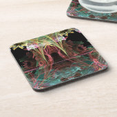 レインボースタークティテス抽象芸術コルクコースター コースター (左側)