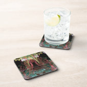 レインボースタークティテス抽象芸術コルクコースター コースター (右側)