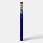 レインボースターズオンネイビー名前をカスタムする Case-Mate iPhoneケース (裏面 / 左)