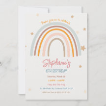 レインボースターズバースデーパーティーの招待