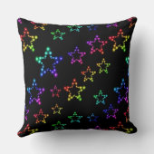 レインボースターズパターン装飾用クッション クッション (裏面)