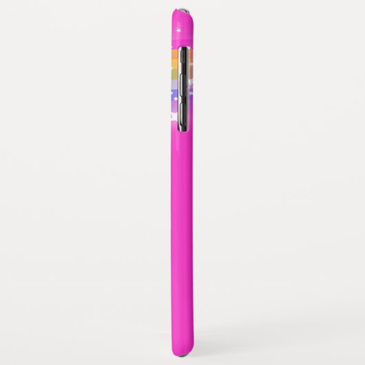 レインボースターズピンクスカイガール名前をカスタムする Case-Mate iPhoneケース (裏面/左)