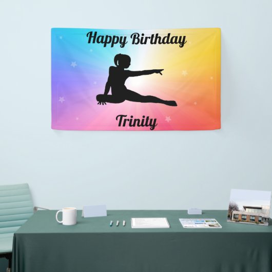 レインボースターズ体操誕生日バナー 横断幕 (トレードショー)