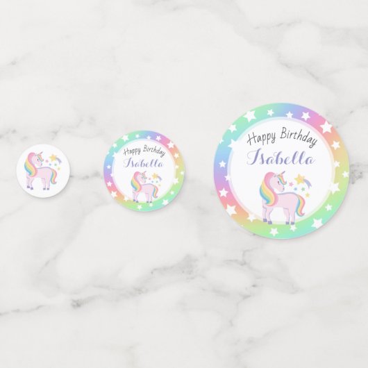 レインボースターズ&マジカルユニコーンハッピーバースデー コンフェッティ (正面)