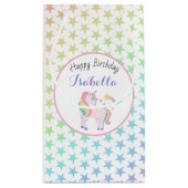 レインボースターズ&マジカルユニコーンハッピーバースデー スモールペーパーバッグ (裏面)