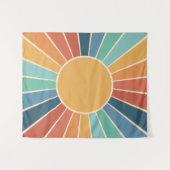 レインボースターバストグルービーレトロヒッピー60sボホ タペストリー (正面(横))