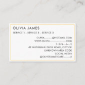 レインボースターベビーシッター託児デイサービスナニー 名刺 (裏面)