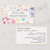 レインボースターベビーシッター託児デイサービスナニー 名刺 (正面/裏面)