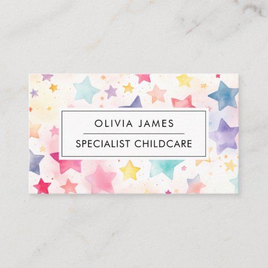 レインボースターベビーシッター託児デイサービスナニー 名刺 (正面)