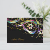 レインボースター紙吹雪がパーティーカードの後に咲く 招待状 (スタンド正面)