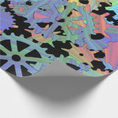 レインボースチームパンクメタルギアアート ラッピングペーパー (角)