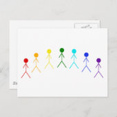 レインボースティックフィギュア – 2 ポストカード (正面/裏面)