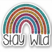 レインボーステイワイルドステッカー シール (正面)