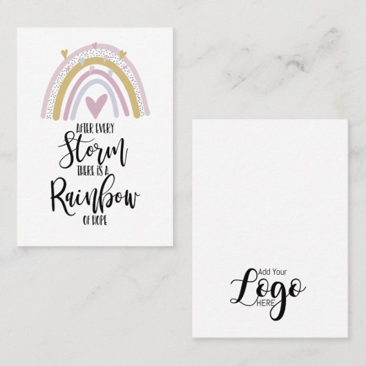 レインボーステイ強ピンバッジホルダー流産 名刺 (正面/裏面)