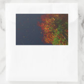 レインボーステッカーの落下 長方形シール (バッグ)