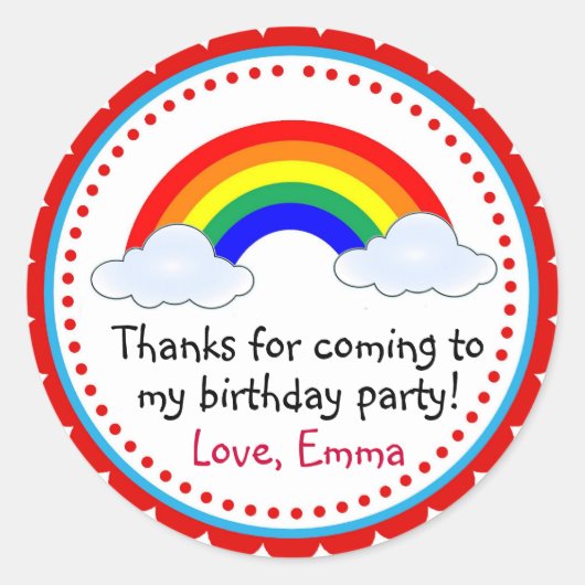 レインボーステッカー ラウンドシール (正面)