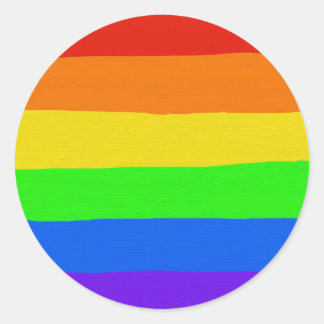 レインボーステッカー ラウンドシール