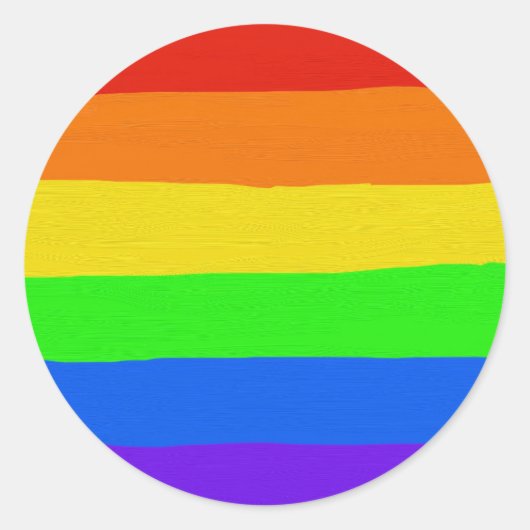 レインボーステッカー ラウンドシール (正面)