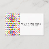 レインボーステッチ糸編み物ストッキネット 名刺 (正面)