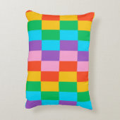 レインボーステップブロッカラフルクアクセントピロー アクセントクッション (裏面(縦))