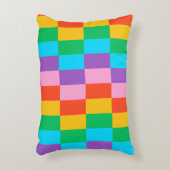 レインボーステップブロッカラフルクアクセントピロー アクセントクッション (正面(垂直))