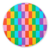 レインボーステップブロックパターンセラミックノブ セラミックノブ (正面)